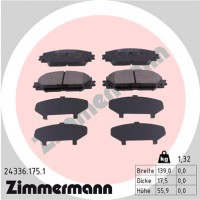 Zimmermann колодки гальмівні дискові, к-кт Zimmermann 243361751 0446542160 - Заображення 1
