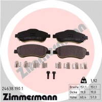 Zimmermann колодки гальмівні дискові, к-кт Zimmermann 246381901 45022SWWG01 - Заображення 1