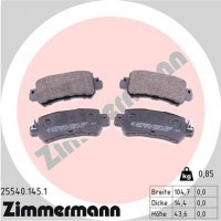 Zimmermann колодки гальмівні дискові, к-кт Zimmermann 255401451 DAY32648ZA