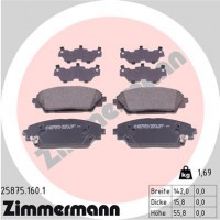 Zimmermann колодки гальмівні дискові, к-кт Zimmermann 258751601 B4Y03328ZB - Заображення 1