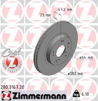 диск гальмівний Coat Z Zimmermann 280316720 45251SCAE00
