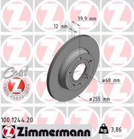 Zimmermann диск гальмівний Coat Z Zimmermann 100124420 8E0615601Q - Заображення 1
