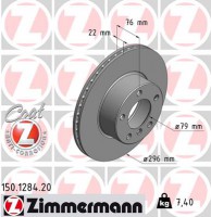 Zimmermann диск гальмівний Coat Z Zimmermann 150128420 34111164839 - Заображення 1