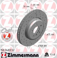 диск гальмівний SPORT Z Zimmermann 150348352 34116775277