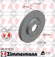 диск гальмівний Coat Z Zimmermann 285351820 517123K160