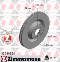 диск гальмівний Coat Z Zimmermann 100330520 4E0615301P