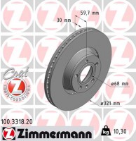 диск гальмівний Coat Z Zimmermann 100331820 4F0615301E