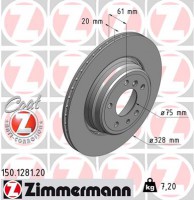 диск гальмівний Coat Z Zimmermann 150128120 34216767062