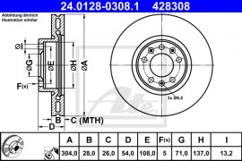 Ate диск гальмівний ATE 9805260180 - Заображення 1