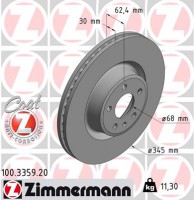 диск гальмівний Coat Z Zimmermann 100335920 4G0615301N