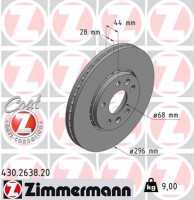 диск гальмівний Coat Z Zimmermann 430263820 4422285