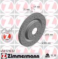 диск гальмівний SPORT Z Zimmermann 450521652 LR033303