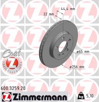 диск гальмівний Coat Z ZIMMERMANN 600325920