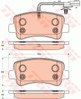 Trw Колодки тормозные дисковые задние Renault Master III (10-) (GDB1903) TRW - Заображення 1