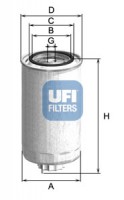 Ufi Фильтр топливный IVECO Daily 00-05, City Class 97-н.в. UFI 24.500.00 - Заображення 1