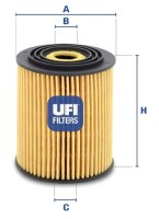 Ufi Фильтр масляный FIAT 500X 15-н.в. 1.6i 16v UFI 25.034.00 - Заображення 1