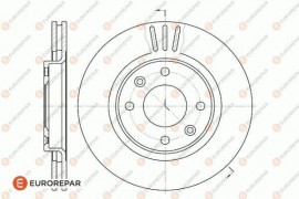 Диски тормозные передние комплект (2шт.) Citroen C3 DIAM 266 EP 22 PSA (1618890480) Eurorepar