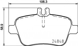 Nisshinbo Колодки тормозные дисковые задние Infiniti Q30 (15-) (NP2079) NISSHINBO - Заображення 1