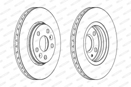 Ferodo Диск тормозной передний вентилируемый D280 MERCEDES-BENZ Citan 12-н.в. FERODO DDF1733 - Заображення 2