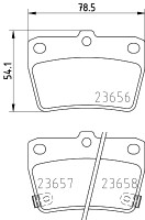 Колодки тормозные дисковые задние Toyota RAV-4/Chery Tiggo 1.8, 2.0, 2.4 (00-) (NP1081) NISSHINBO