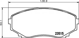 Nisshinbo Колодки тормозные дисковые передние Mazda MPV 2.0, 2.5, 3.0 (99-06) (NP5012) NISSHINBO - Заображення 1