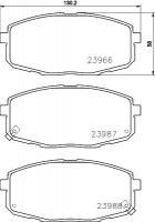 Nisshinbo Колодки тормозные дисковые передние Hyundai i30/Kia Ceed 1.4, 1.6, 2.0 (07-) (NP6023) NISSHINBO - Заображення 1