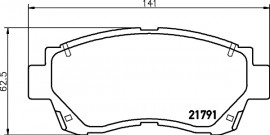 Nisshinbo Колодки тормозные дисковые передние Toyota Camry/Lexus ES 2.2, 3.0 (96-01) (NP1006) NISSHINBO - Заображення 1
