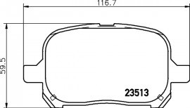 Nisshinbo Колодки тормозные дисковые передние Toyota Camry 2.4, 3.0 (01-06)/Lexus RX 300 (00-03) (NP1033) NISSHINBO - Заображення 1