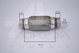 Asam Гофра глушителя (45Х150) Opel Astra F 1.7TD (94-98) (60092) Asam - Заображення 1
