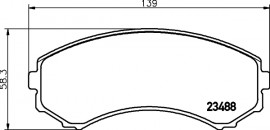 Колодки тормозные дисковые передние Mitsubishi Pajero 2.5, 3.2, 3.8 (06-) (NP3006) NISSHINBO