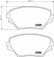 Nisshinbo Колодки тормозные дисковые передние Toyota RAV-4 1.8, 2.0 2.4 (00-05) (NP1036) NISSHINBO - Заображення 1