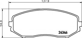 Nisshinbo Колодки тормозные дисковые передние Suzuki Grand Vitara 1.6, 2.0, 2.4 (05-) (NP9003) NISSHINBO - Заображення 1