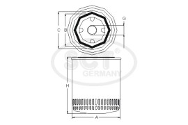 Sct Фильтр масляный AUDI 100 (43, 44, 4A, C1-C4) 2.0 E (90-94) (SM 107) SCT - Заображення 5