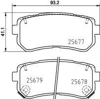 Колодки тормозные дисковые задние Hyundai ix35, Sonata/Kia Cerato 1.7, 2.0, 2.4 (09-) (NP6097) NISSHINBO