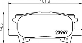 Nisshinbo Колодки тормозные дисковые задние Lexus 300, 400h, 450h (06-08) (NP1028) NISSHINBO - Заображення 1