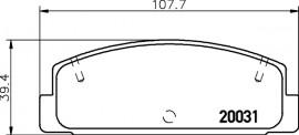 Nisshinbo Колодки тормозные дисковые задние Mazda 6 1.8, 2.0, 2.2 (07-) (NP5004) NISSHINBO - Заображення 1