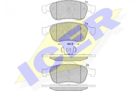 Icer Комплект тормозных колодок ICER 181915 - Заображення 1