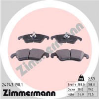 Zimmermann Комплект тормозных колодок ZIMMERMANN 247431901 - Заображення 1