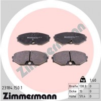 Zimmermann Комплект тормозных колодок ZIMMERMANN 231841501 - Заображення 1