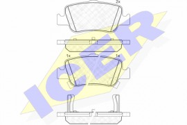 Icer Комплект тормозных колодок ICER 181870 - Заображення 1