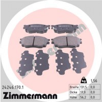 Zimmermann Комплект тормозных колодок ZIMMERMANN 24246.170.1 - Заображення 1