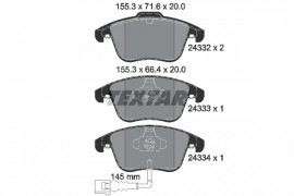 Textar Комплект тормозных колодок TEXTAR 2433301 - Заображення 1