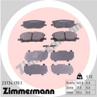 Zimmermann Комплект тормозных колодок ZIMMERMANN 237341701 - Заображення 1