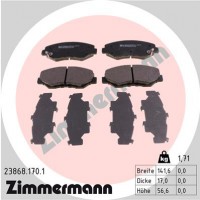 Zimmermann Комплект тормозных колодок ZIMMERMANN 238681701 - Заображення 1