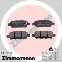 Zimmermann Комплект тормозных колодок ZIMMERMANN 238711381 - Заображення 1