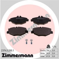 Zimmermann Комплект тормозных колодок ZIMMERMANN 23743.200.1 - Заображення 1