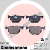 Zimmermann Комплект тормозных колодок ZIMMERMANN 21487.170.1 - Заображення 1