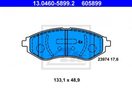 Комплект тормозных колодок ATE 13.0460-5899.2