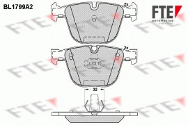 Fte Комплект тормозных колодок FTE BL1799A2 - Заображення 1