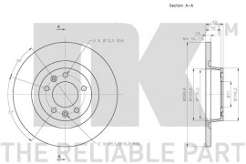 Nk Тормозной диск NK 203736 - Заображення 3